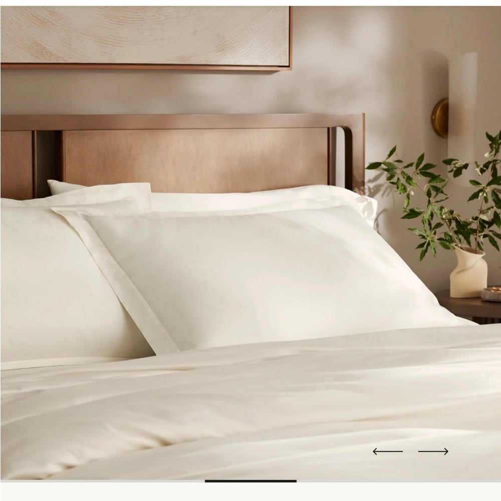 NEW Boll & Branch Signature Hemmed Duvet Cover Organic Cotton Full/ Queen